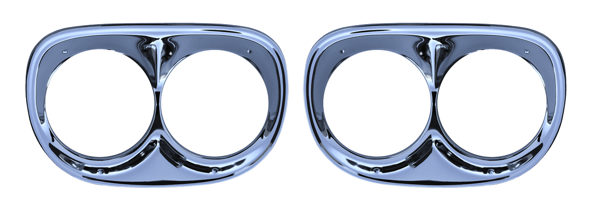 1958-1959 CHEVY/GMC PICKUP HEAD LIGHT BEZEL SET (CHROME)-0847-056