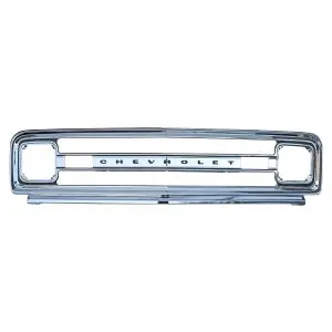 1969-1970 Chevrolet|GMC Pickup Truck|Blazer|Suburban Stee, Chrome Outer Grille Shell w/ Headlight Bezels-0849-959