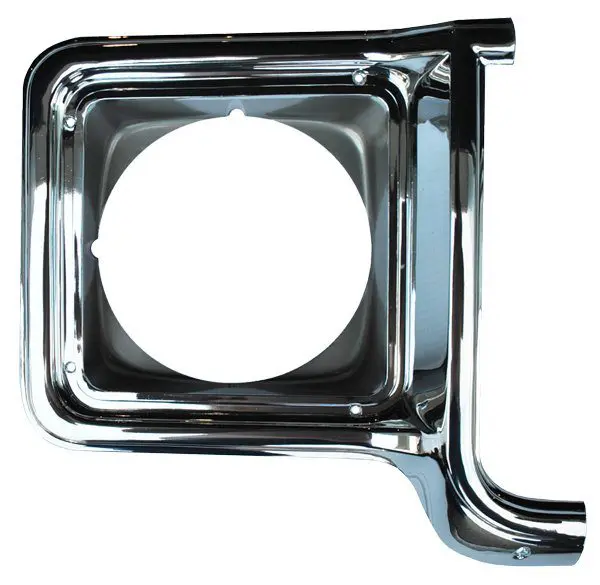 1973-1978 Chevrolet|GMC Pickup|Blazer|Suburban|Jimmy 73-78 C10 Headlight Bezel, Passenger Side Chrome/Silver/Black GM2513134-0850-052