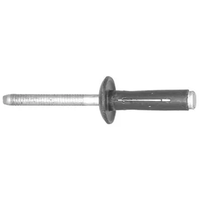 1/4" Aluminum Rivet Black Leg Retaining Grip to 1/4" - PK 15-WF55233