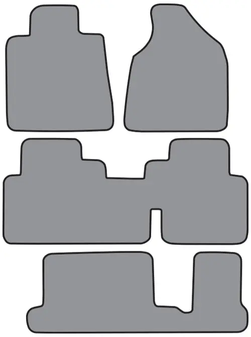 2007-2009 Saturn Outlook 2pc Fronts & 2pc Rear Runners Floor Mat 4pc (P552/552R)