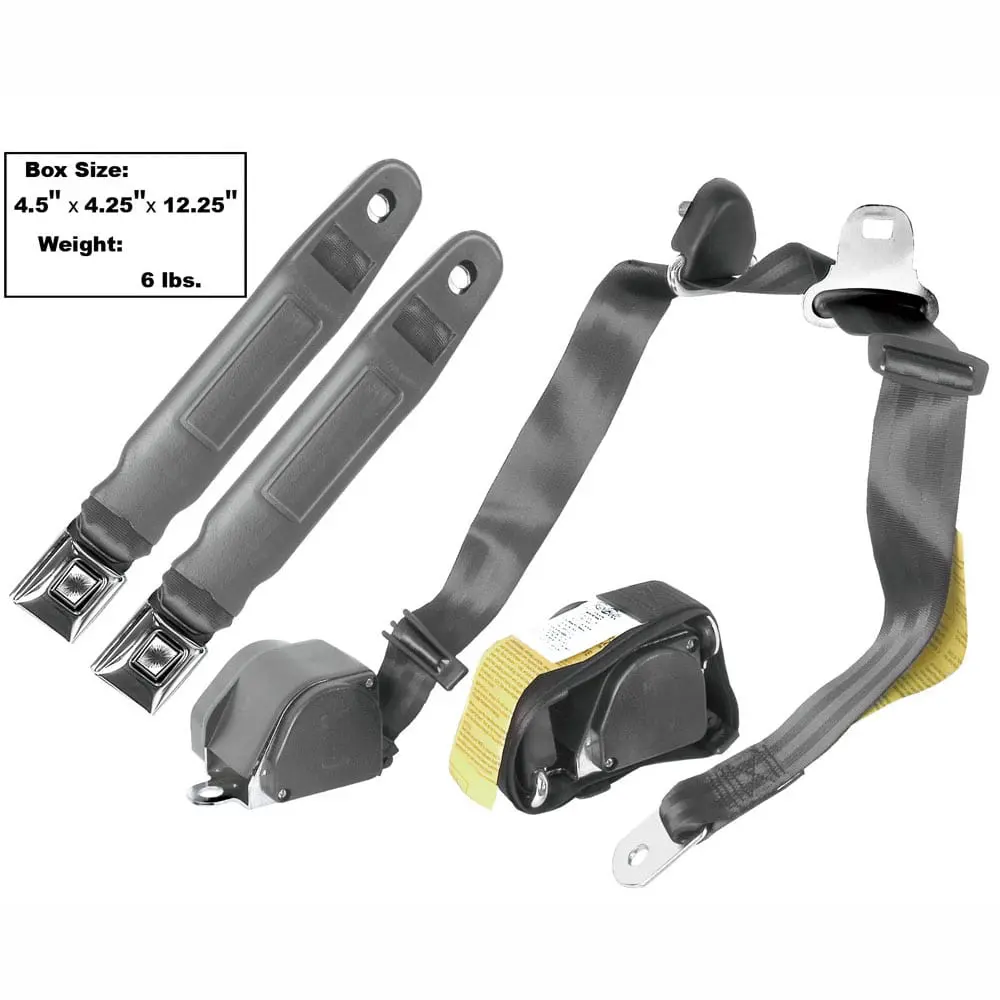 1947-1974 Chevy Pickup Truck Seat Belt 3Point Mount Black