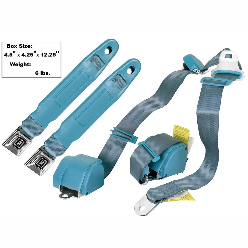 1947-1974 Chevy Pickup Truck Seat Belt 3Point Mount Blue