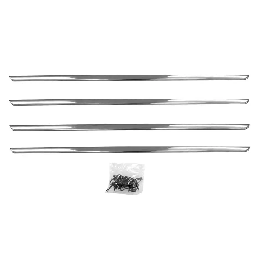 1948-1950 Ford Pickup Hood Side Trim 4 Pc Stainless