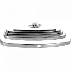 1948-1950 Ford Pickup Truck Grille Bar with Crank Cut Hole Stainless 5Pcs