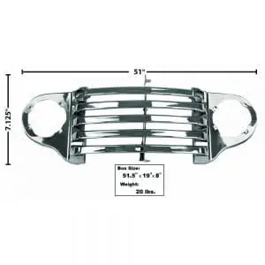 1948-1950 Ford Pickup Truck Grille Panel All Chrome