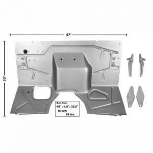 1948-1952 Ford Pickup Truck Firewall with Supporting Bracket