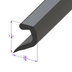 1949-1956 Chevrolet Car Rear Bumper Gravel Shield Seal