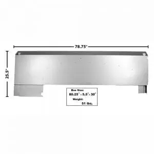 1951-1952 Ford Pickup Truck Bedside Panel Passenger Side (RH) Short Bed