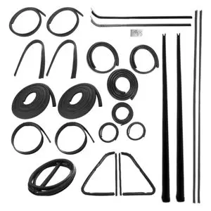 1951-1953 CHEVROLET-GMC CK PICKUP TRUCK COMPLETE WEATHERSTRIP SEAL KIT W WEATHERSTRIP TRIM GROOVE-CWK111351