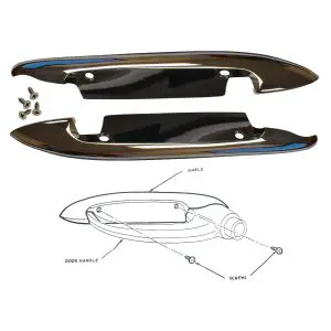 1952-1959 Chevrolet|GMC Pickup Door handle Scuff plate Set 6pcs Kit-0846-939