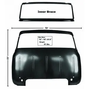 1953-1955 Ford Pickup Truck Cab Back Panel Assembly Large Window