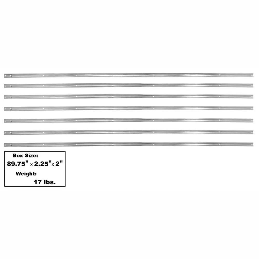 1954-1959 Chevy Pickup Truck Stainless Bed Strip Kit Long Bed 7 Pcs
