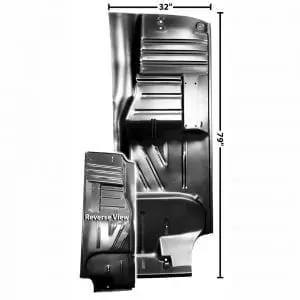 1955-1957 Chevy 150|210|Bel Air|Nomad Floor Pan Passenger Side (RH) Sedan