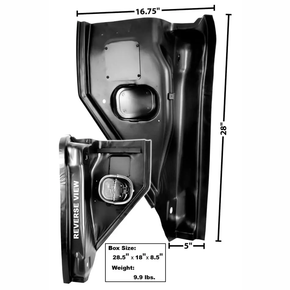 1955-1959 Chevy Pickup Truck Kick Panel/A Pillar Vent Panel Passenger Side (RH)