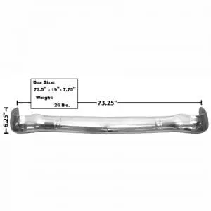 1956 Chevy 150|210|Bel Air|Nomad Front Bumper 1 Piece Style