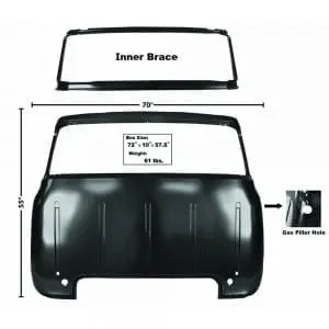 1956 Ford Pickup Truck Cab Back Panel Assembly Big Window