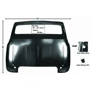 1956 Ford Pickup Truck Cab Back Panel Assembly Small Window