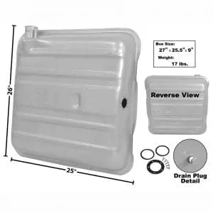 1957 Chevy 150|210|Bel Air|Nomad Gas Tank Round Corner