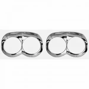 1958 Chevy Impala Head Lamp Bezel Pair