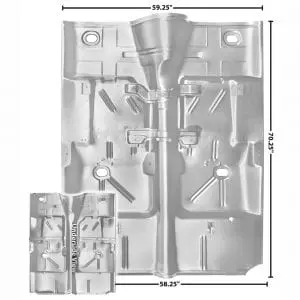 1962-1967 Chevy Nova Floor Pan Complete No Hole
