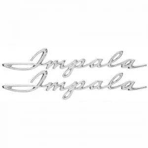 1962 Chevy Impala Emblem Rear Quarter Script