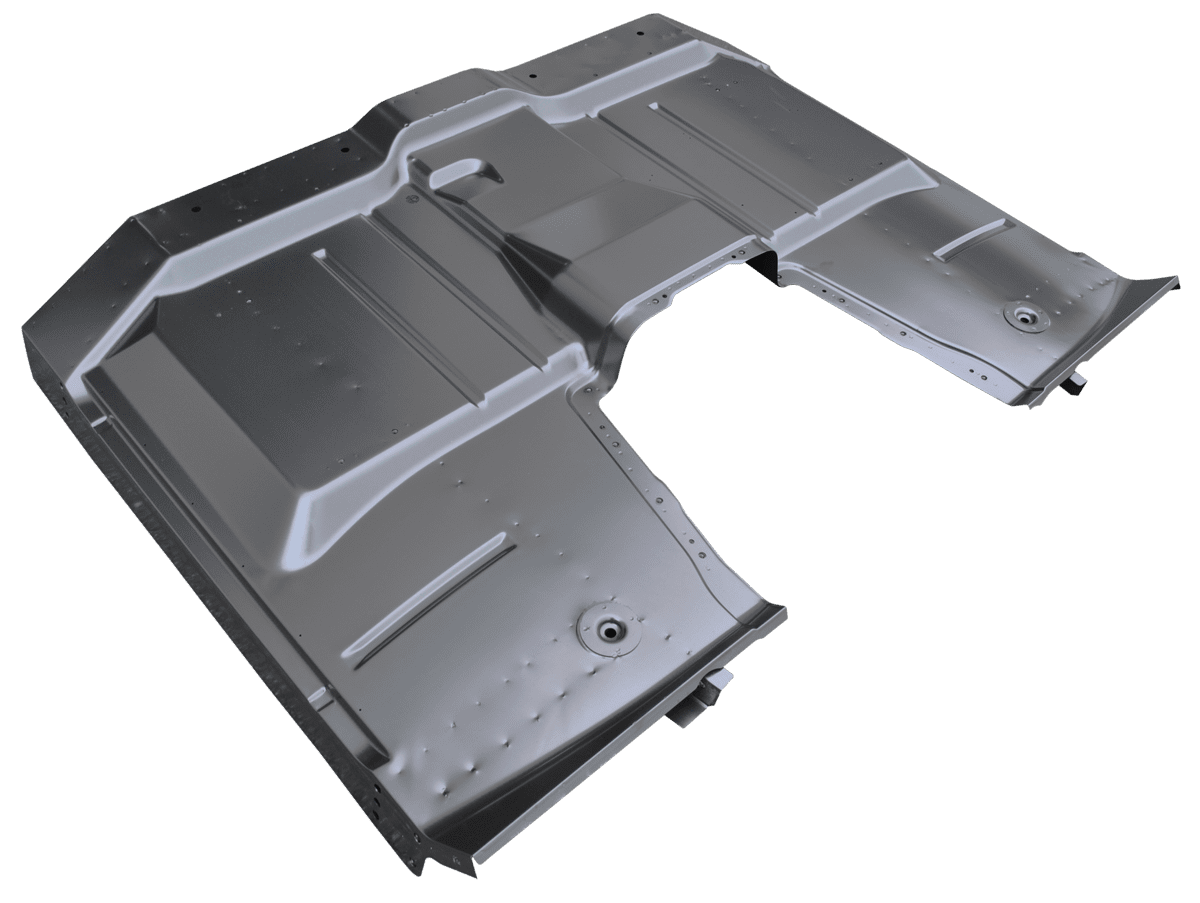 1963-1966 Chevy/GMC Pickup Full Cab Floor Assembly with Transmission Cover Cutout