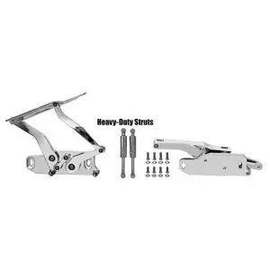 1963-1967 Chevrolet| Pontiac Chevelle| El Camino| GTO| Impala| Nova Billet Hood Hinge Pair