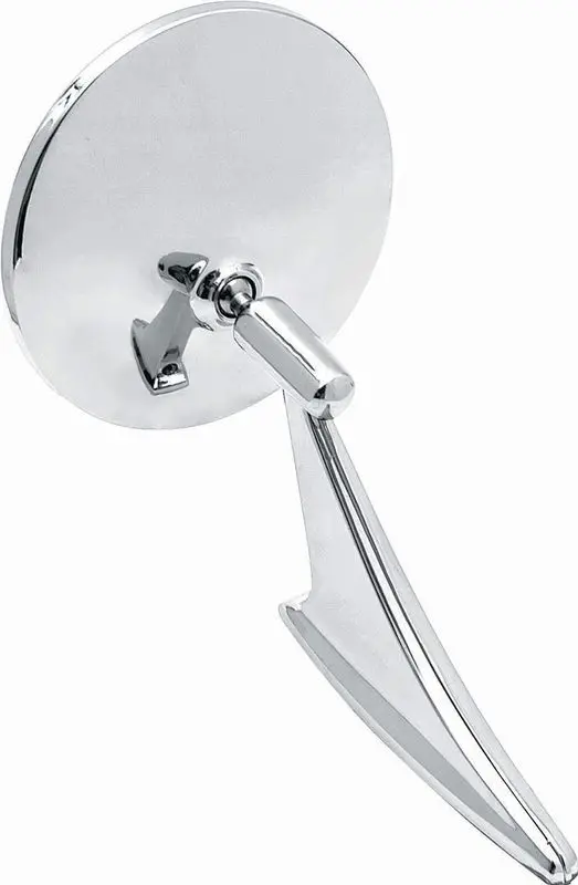 1963-1972 Chevrolet|Pontiac Camaro|Chevelle|Malibu|Nova|El Camino|Chevy II|Firebird Outside Door Mirror Round w/Ribbed Base