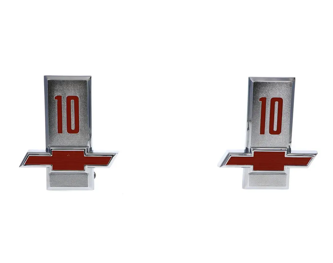 1963 Chevrolet Pickup Truck|Suburban Front Fender Emblems 10 w/ Hardware