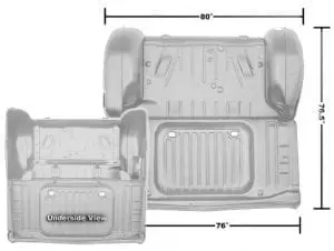 1963 Chevy Impala Trunk Floor Assembly Weld Through Primer-DYN1700HDWT