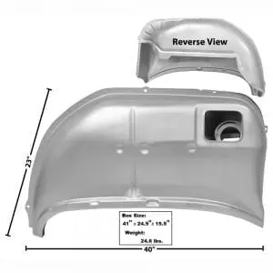 1963 Chevy Impala Wheelhouse Complete Driver Side (LH) Coupe