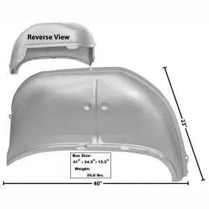 1963 Chevy Impala Wheelhouse Complete Passenger Side (RH) Coupe