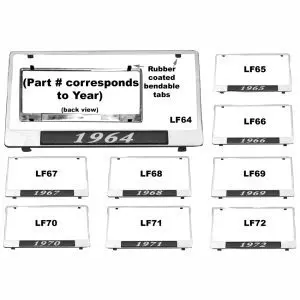 1964 Chevrolet| Pontiac Chevelle| Pickup Truck| El Camino| GTO| Impala| Nova License Plate Frames