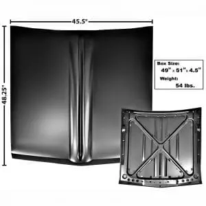 1964-1965 Ford Falcon Hood  w/o Emblem Holes