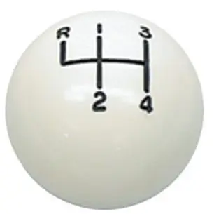 1964-1967 Chevrolet Chevy II|Nova|Chevelle|Impala White 4-Speed 5/16" Muncie Shifter Ball-CHQW-183B