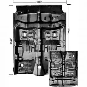 1964-1967 Chevy Chevelle or Pontiac GTO Floor Pan Complete with Braces