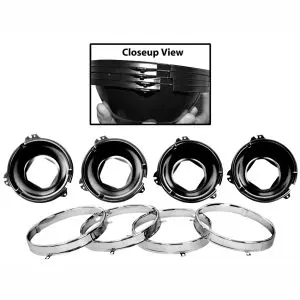1964-1970 Chevrolet| Pontiac Chevelle| El Camino| GTO Headlight Mount Bucket W/Rings  Set