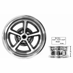 1964-1981 Chevrolet Camaro| Chevelle Magnum Alloy Wheel 17X8  Coated