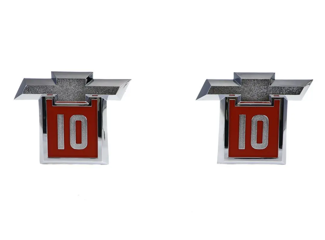 1964 Chevrolet Pickup Truck Front Fender Emblems 10 w/ Hardware