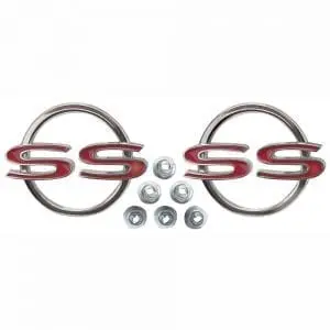 1964 Chevy Impala Emblem Quarter Panel SS Pair
