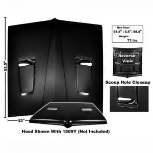 1964 Pontiac GTO Hood Scoop Style