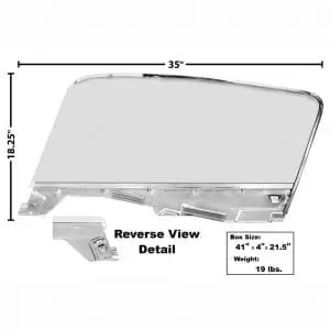 1965-1966 Ford Mustang Door Glass Kit Passenger Side (RH) Fastback