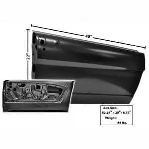 1965-1966 Ford Mustang Door Shell Passenger Side (RH)