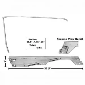 1965-1966 Ford Mustang Door Window Frame Kit Driver Side (LH) Convertible