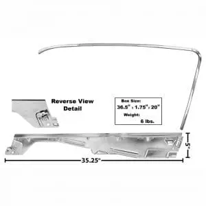 1965-1966 Ford Mustang Door Window Frame Kit Passenger Side (RH) F/B