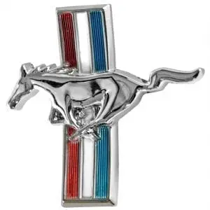 1965-1966 Ford Mustang Emblem Curved Glove Box