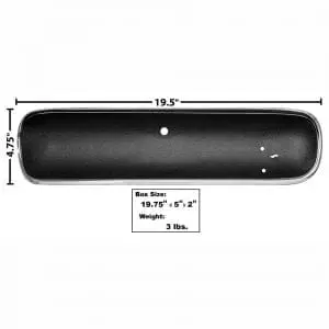 1965-1966 Ford Mustang Glove Box Door Curved Black
