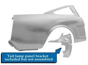 1965-1966 Ford Mustang Quarter Panel Full Passenger Side (RH) Fastback-DYN3647EAWT