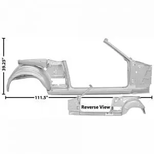 1965-1966 Ford Mustang Quarter/Door Frame Assembly Passenger Side (RH)